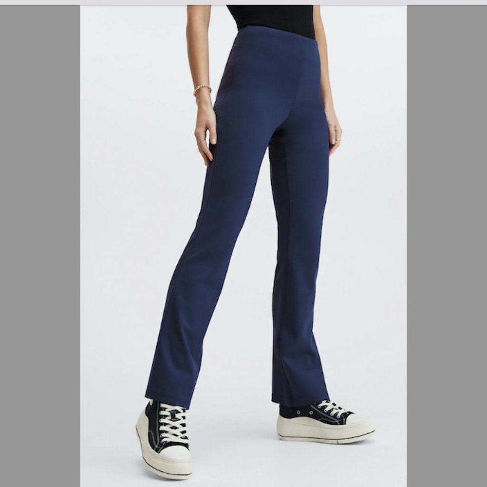 Fabletics 24-7 Kick Flare Pant -- deep navy